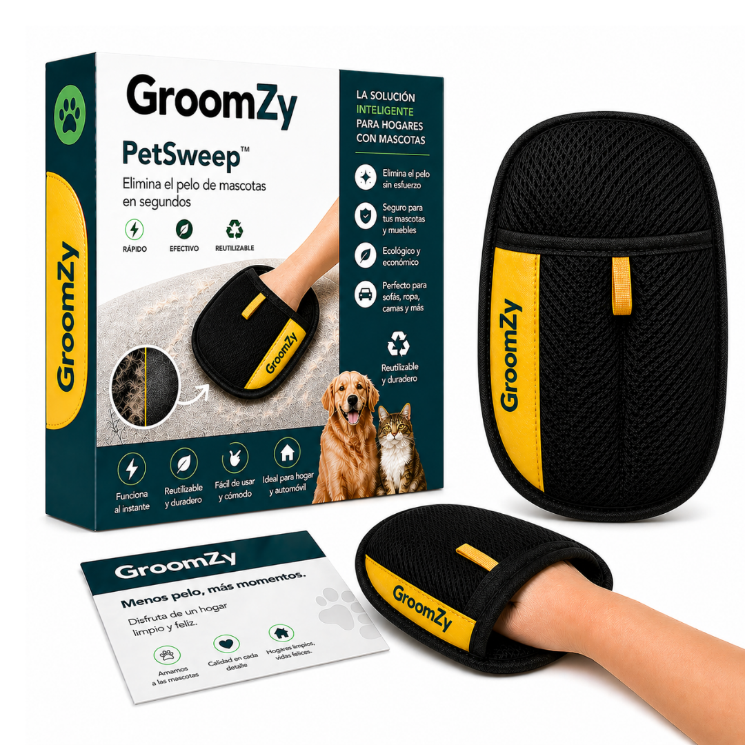 GroomZy™ PetSweep  Elimina el Pelo de Mascotas en Segundos