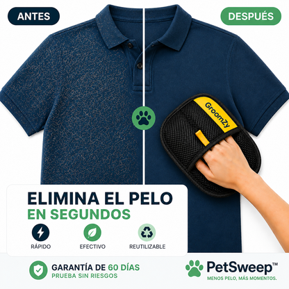 GroomZy™ PetSweep  Elimina el Pelo de Mascotas en Segundos